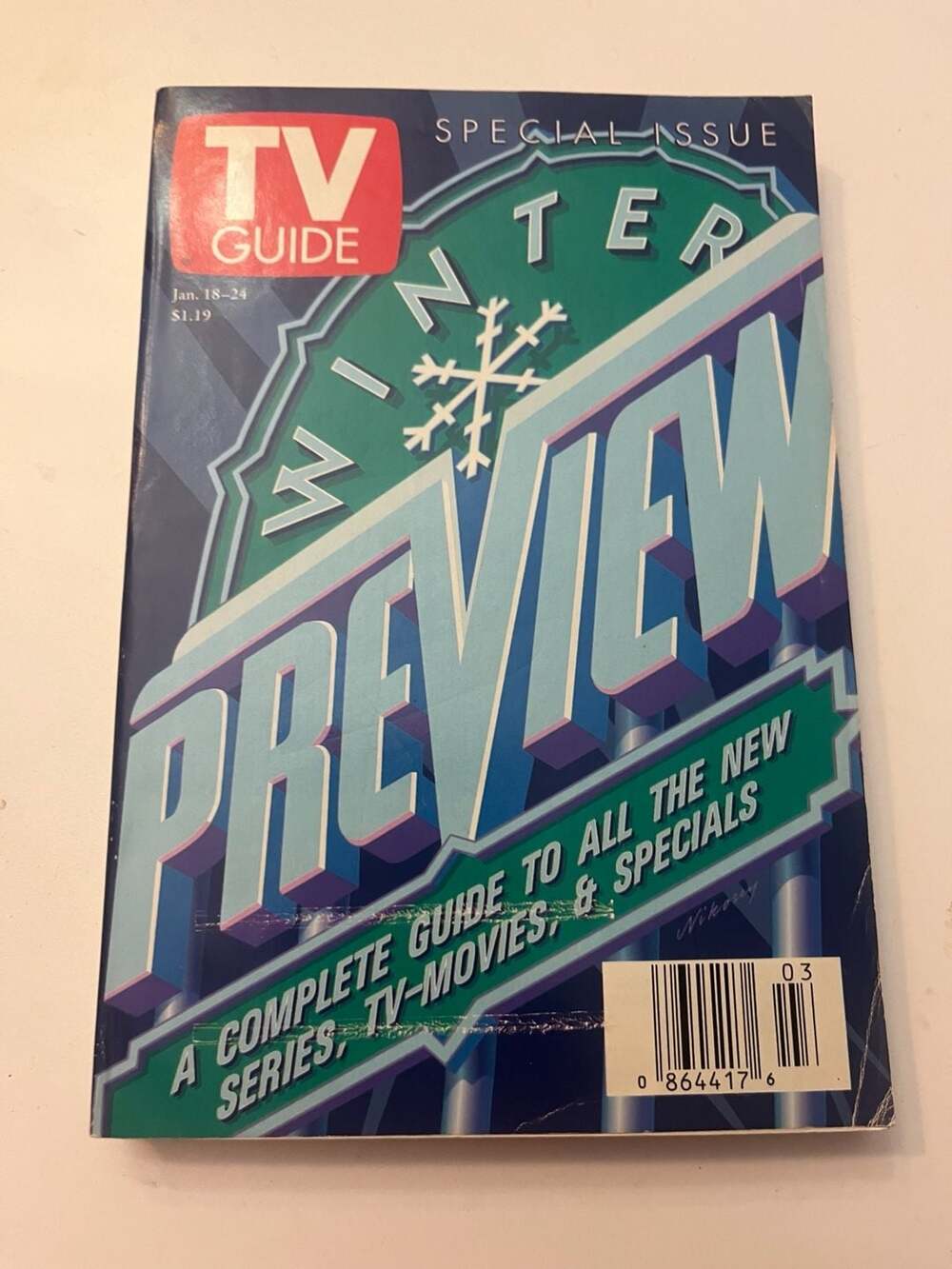 TV Guide Magazine Winter Preview Special Issue January 18-24 1997